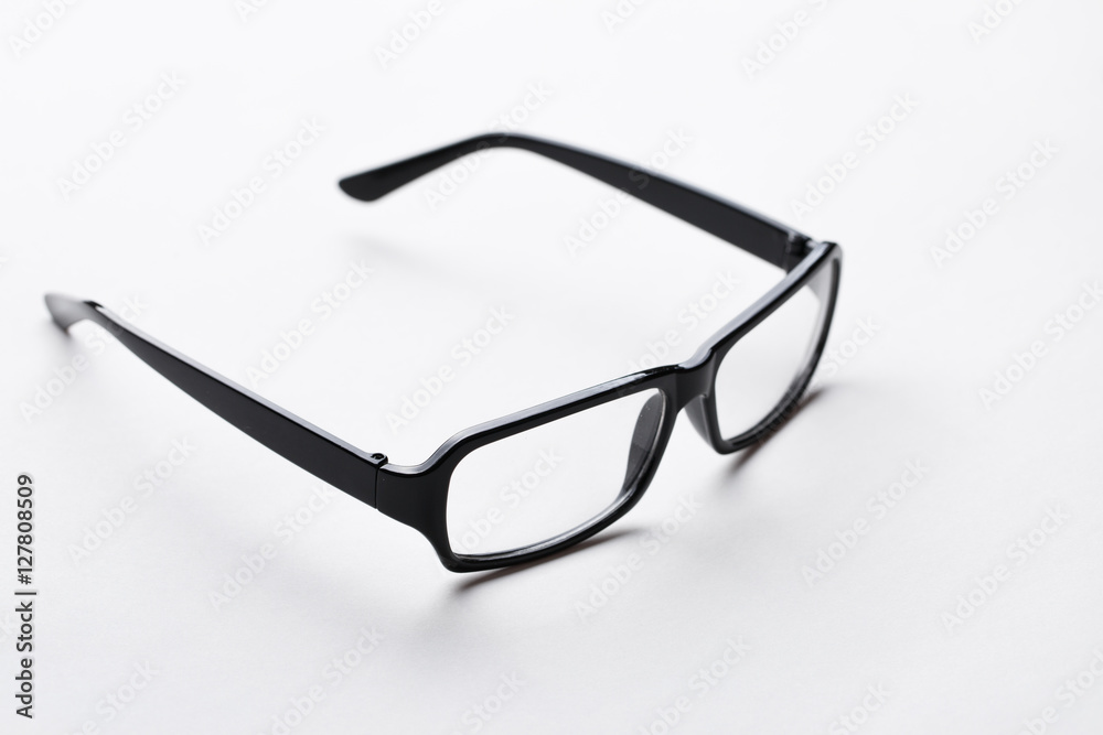Glasses in empty white background Glasses in empty white background