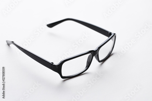 Glasses in empty white background