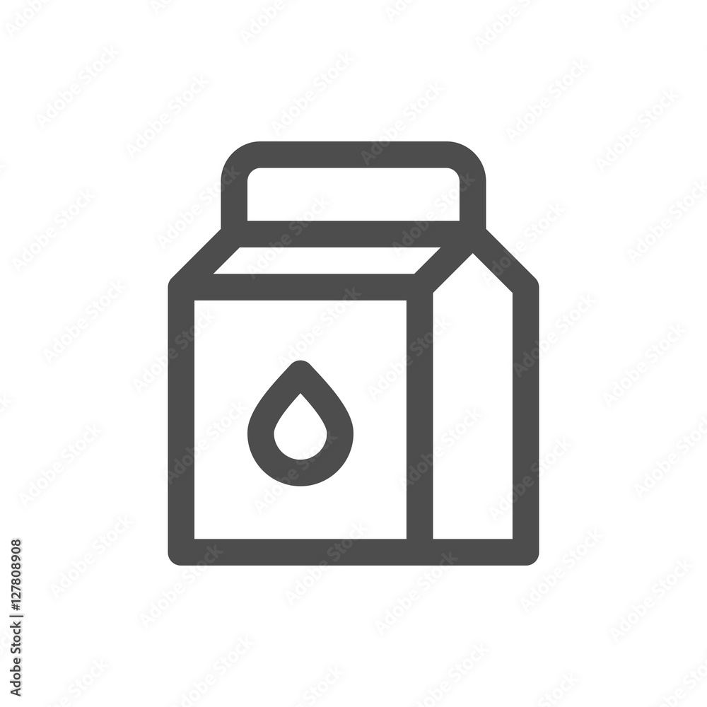 Milk icon. Linear outline vector Milk icon. Linear outline vector