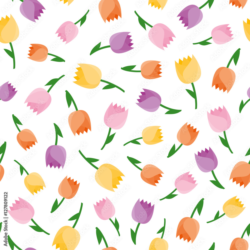 Tulip seamless pattern design Tulip seamless pattern design
