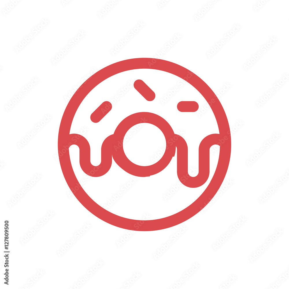 vector donut linear icon symbol vector donut linear icon symbol