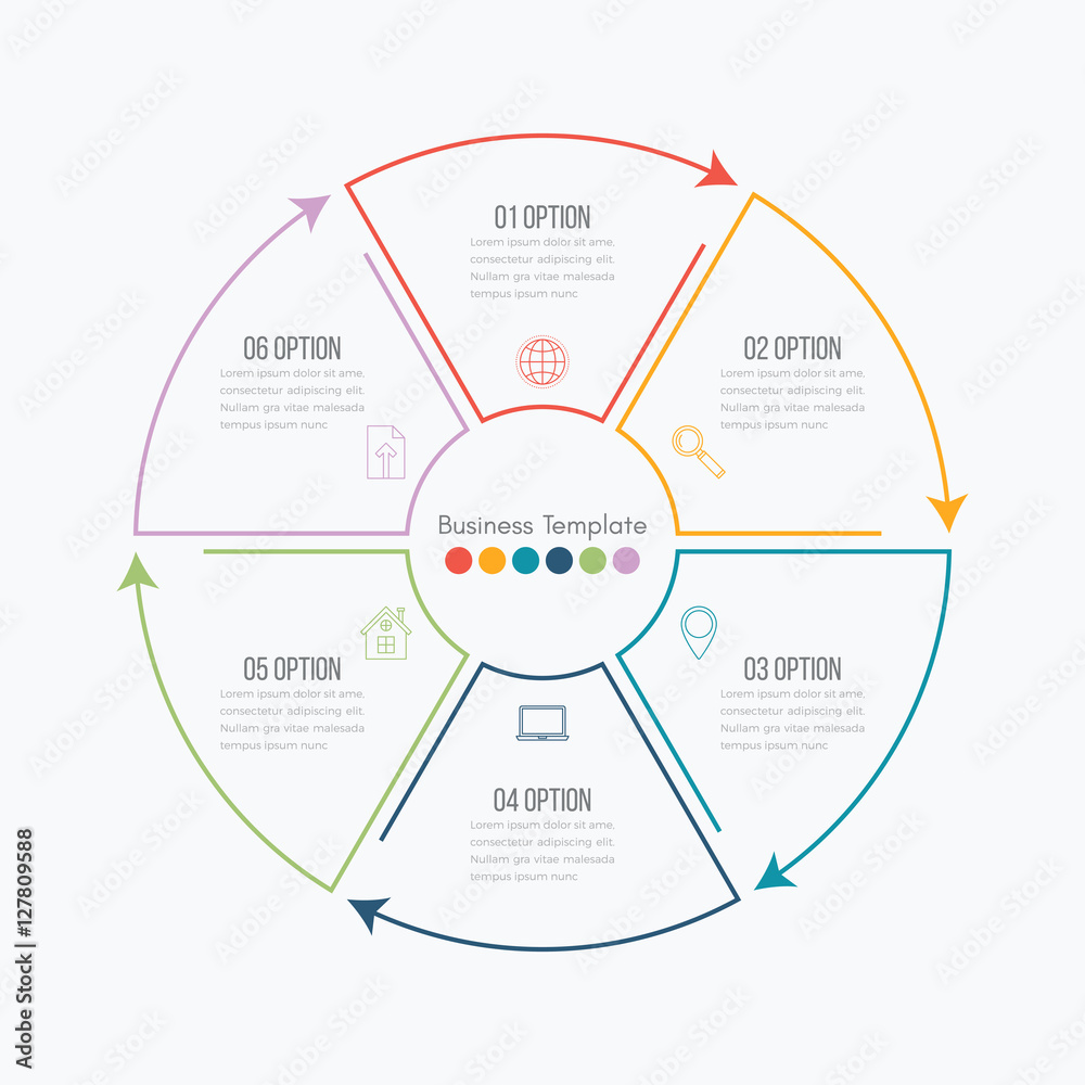 Thin line infographic element