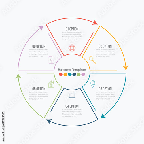 Thin line infographic element