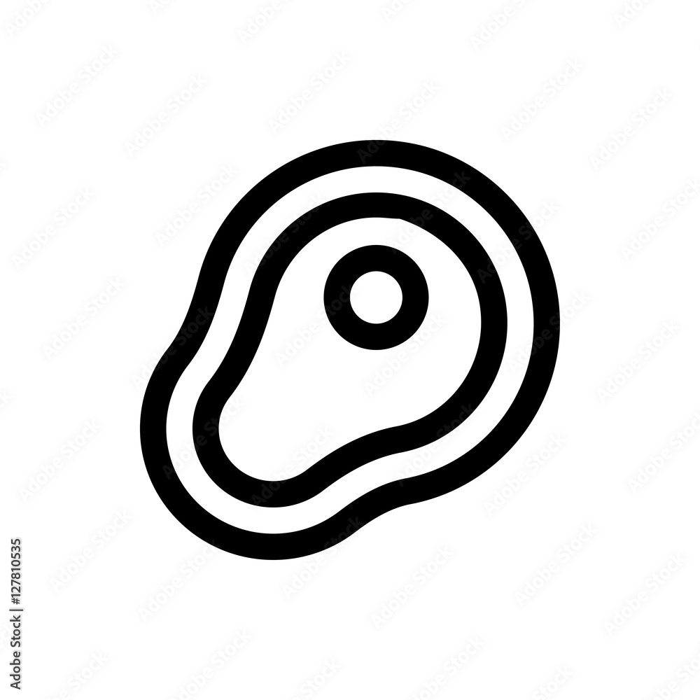 vector steak linear icon symbol vector steak linear icon symbol