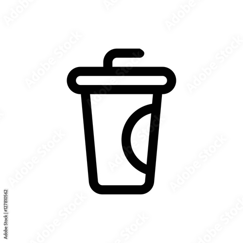 vector soft drink linear icon symbol