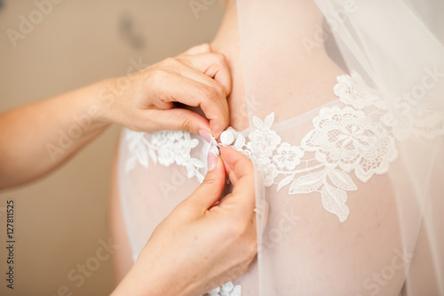 Bride button dress