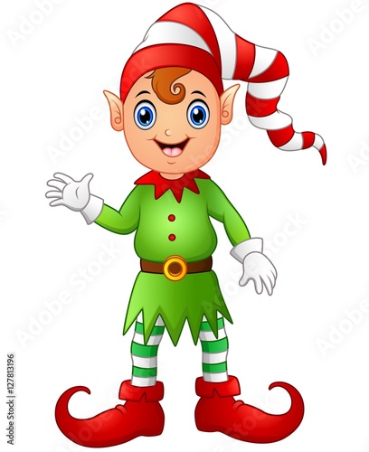 Christmas boy elf cartoon