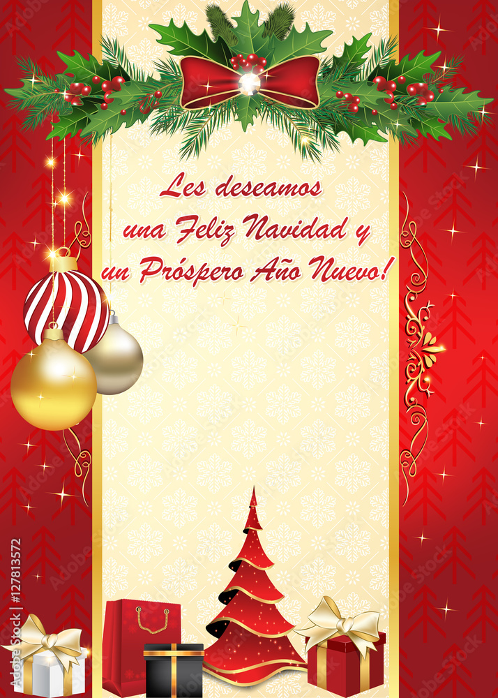  Ilustração do Stock  Les deseamos Feliz Navidad y Feliz Año Nuevo