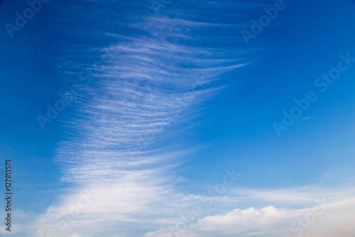 cloud pattern many layer vertical on blue sky baclground