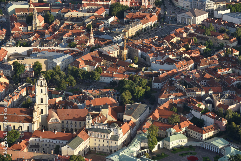 Aerial view of Vilnius Old Town