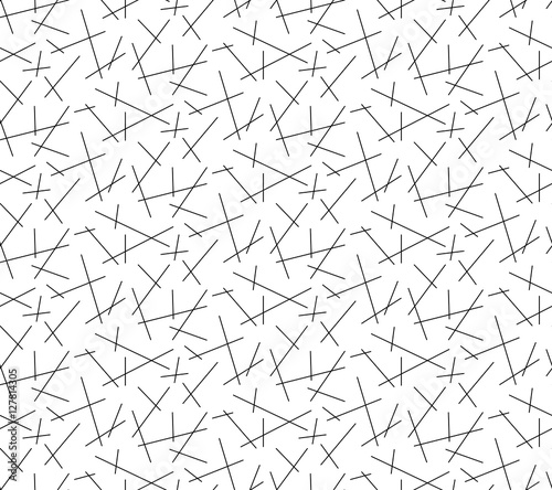 Abstract vector seamless white background of black lines.