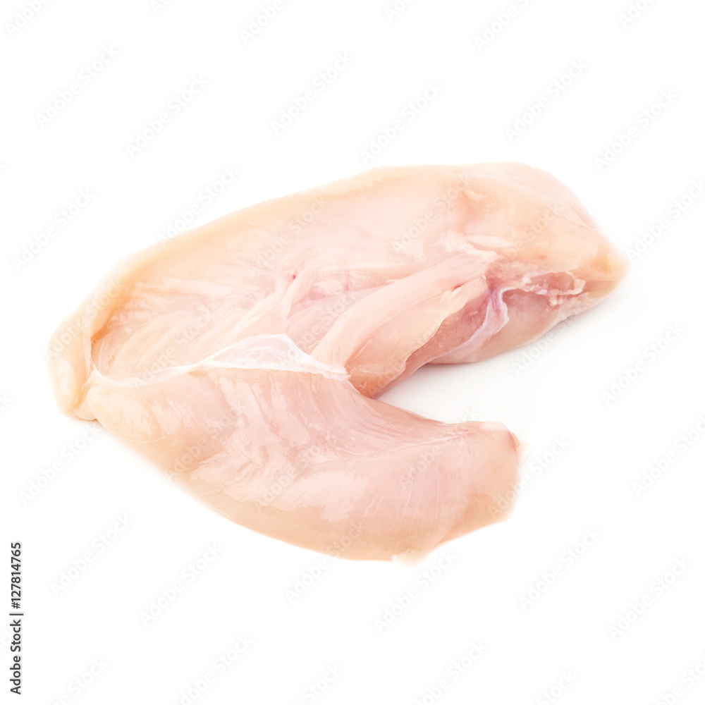 Raw chicken fillet isolated over white background Raw chicken fillet isolated over white background