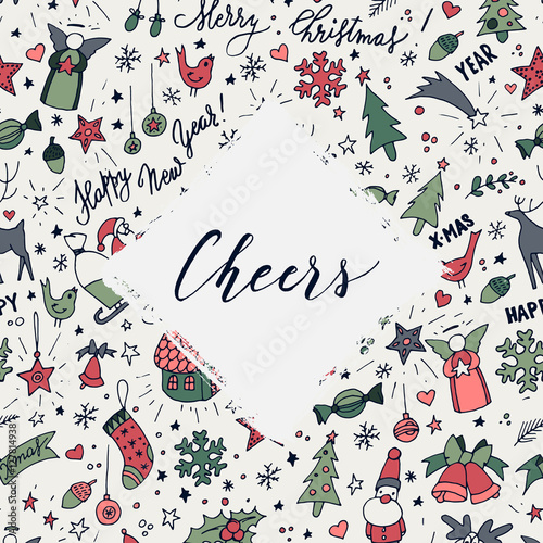 Modern New Year card or par...