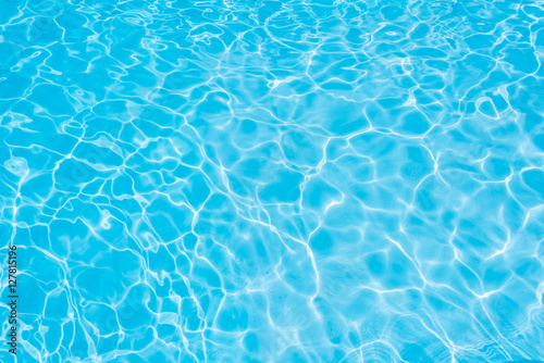 Blue water surface in swimming pool