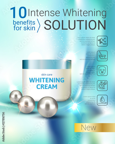Vector Illustration with cream container.