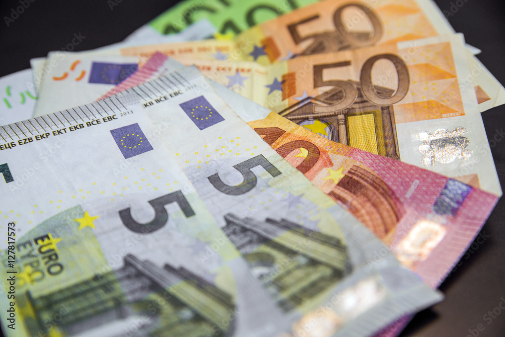 Background of euro bills. Shallow focus. Euro banknotes. Background of euro bills. Shallow focus. Euro banknotes.