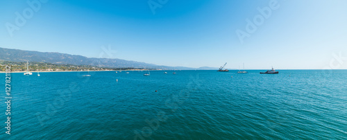 Blue sea in Santa Barbara coastline