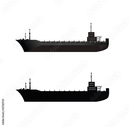 the icon of the ship used for commercial shipping. The series of delivery icons. 