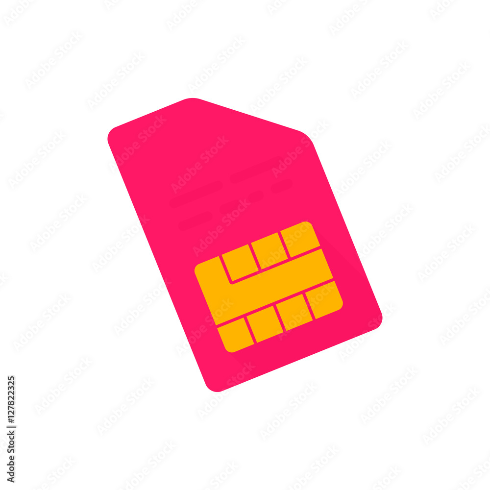 Mobile chip. Vector icon. Mobile chip. Vector icon.