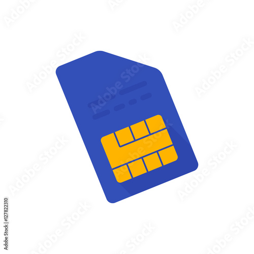 Mobile chip. Vector icon.