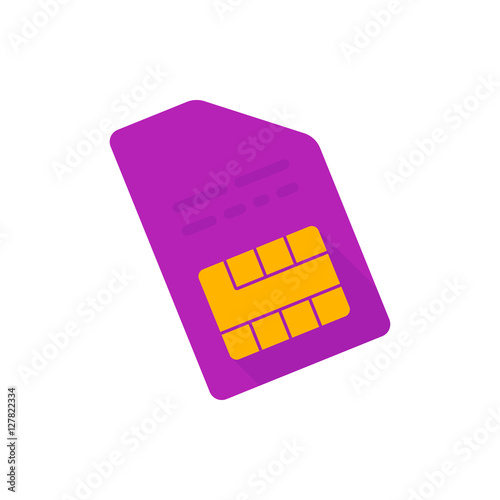 Mobile chip. Vector icon.