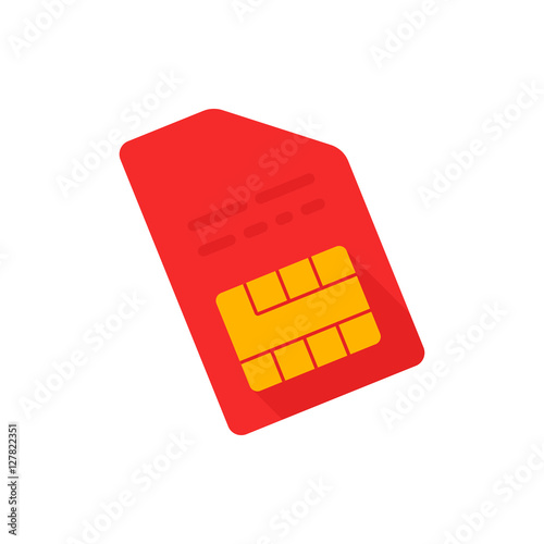 Mobile chip. Vector icon.