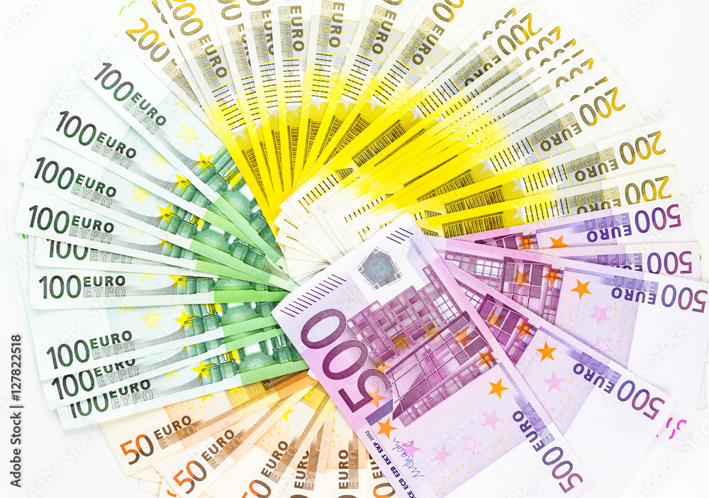 euro banknote money finance cash on white background euro banknote money finance cash on white background