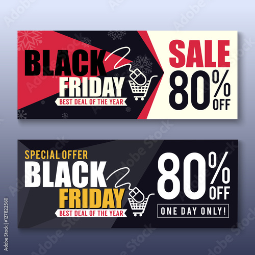 Black Friday Sale Banner Background for Good Deal Promotion. Black Friday Tags and Label Design.Vector illustration