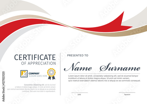 Vector template for certificate or diploma