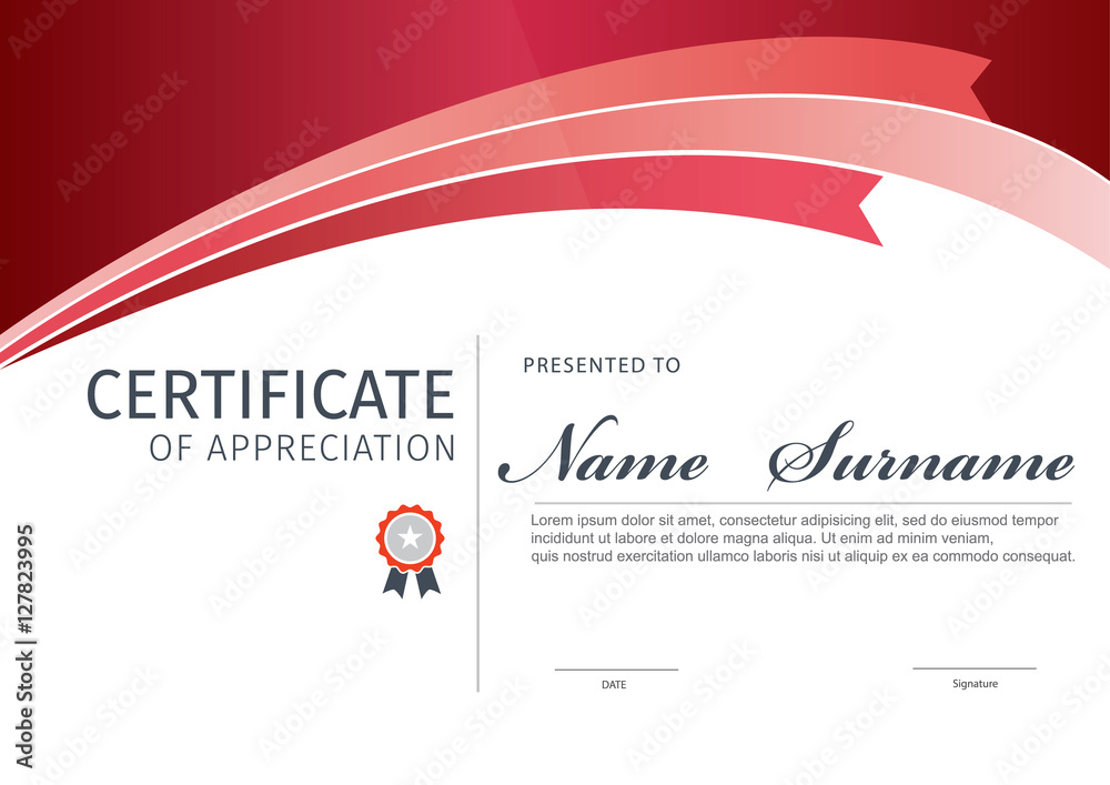 Fototapeta premium Vector template for certificate or diploma