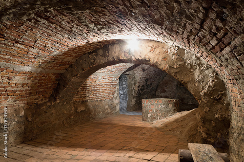 basement for torture in the old castle Palanok in Mukachevo, Ukraine photo