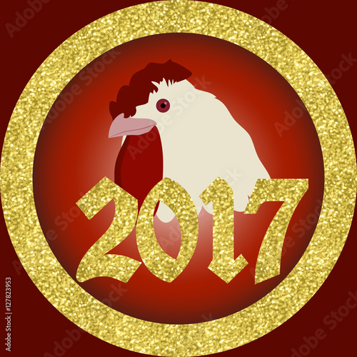 post card with rooster 2017