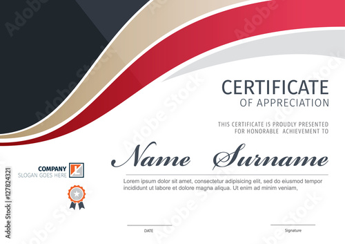 Vector template for certificate or diploma
