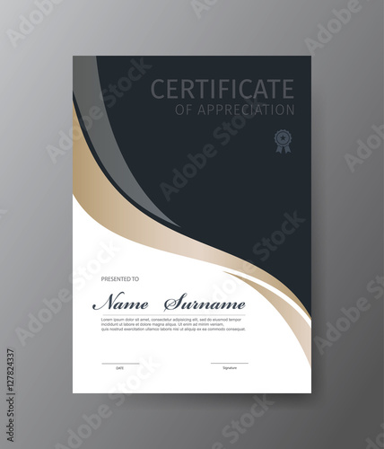 Vector template for certificate or diploma