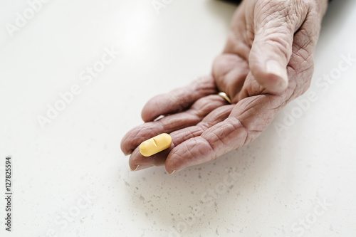 Health issues at an old age, taking several medicines.