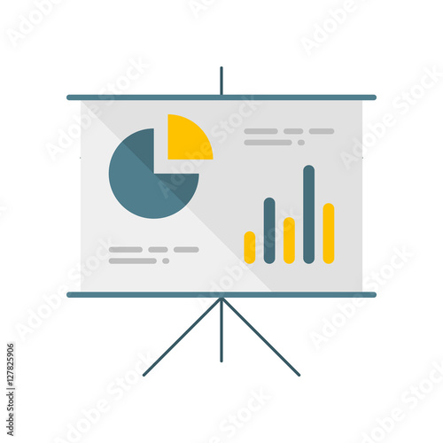 Presentation. Schedule. Diagram. Vector icon.