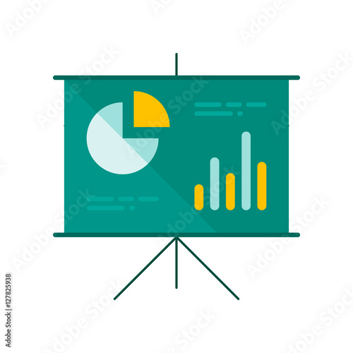 Presentation. Schedule. Diagram. Vector icon.