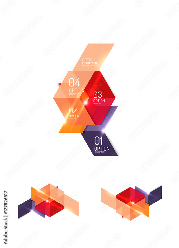 Paper infographic elements Paper infographic elements