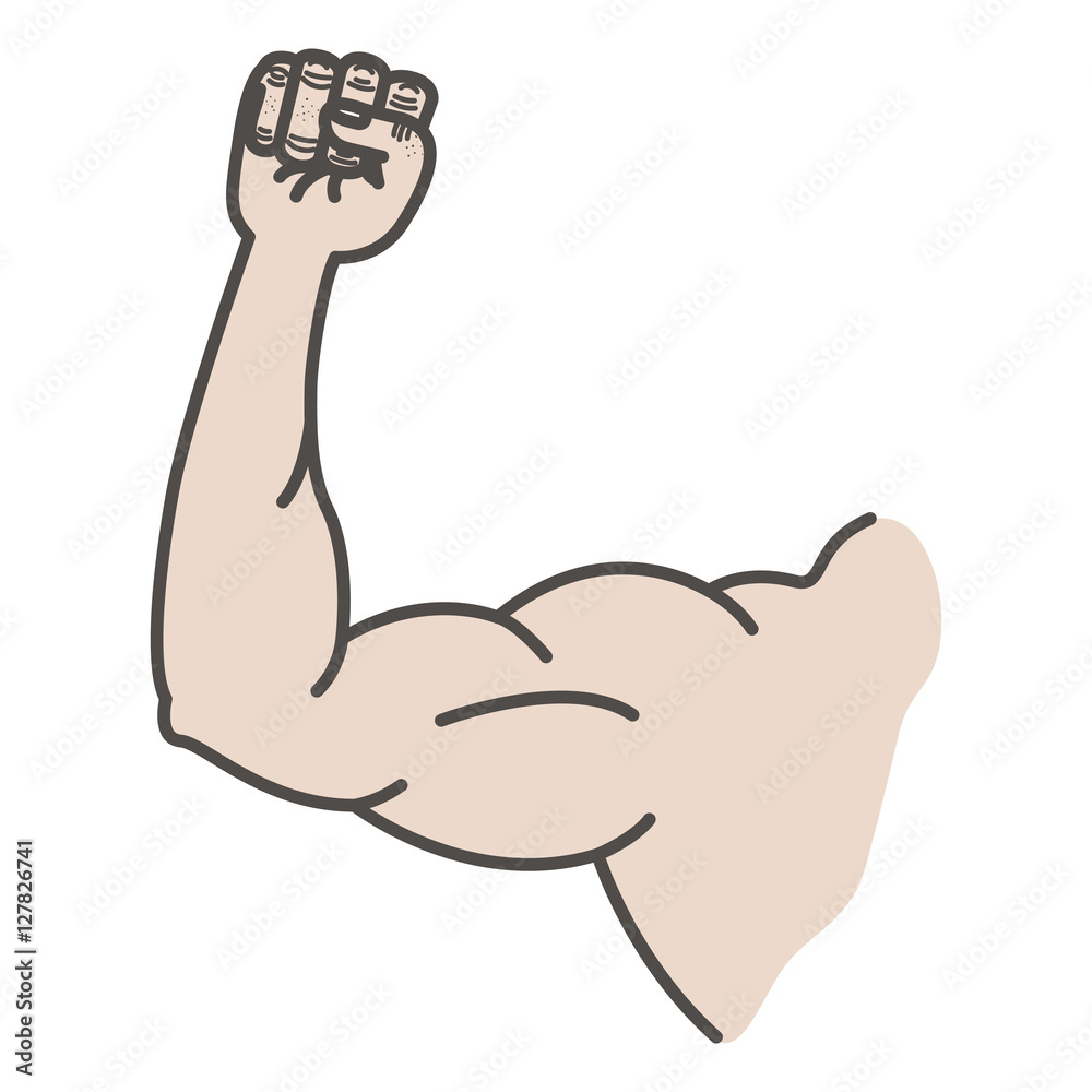 Muscle arm icon. Healthy lifestyle fitness and sport theme. Isolated design. Vector illustration Muscle arm icon. Healthy lifestyle fitness and sport theme. Isolated design. Vector illustration