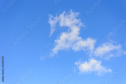 Clear blue sky with white cloud