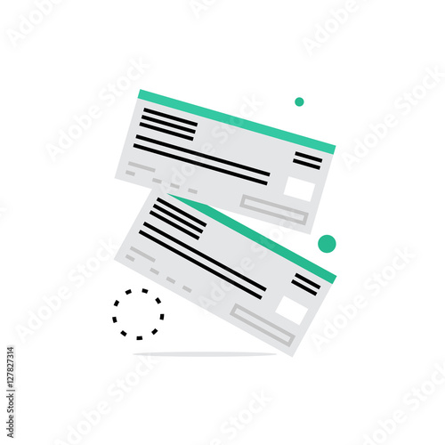 Bank Check Monoflat Icon.