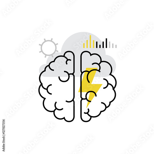 Brain Storming Monoflat Icon.