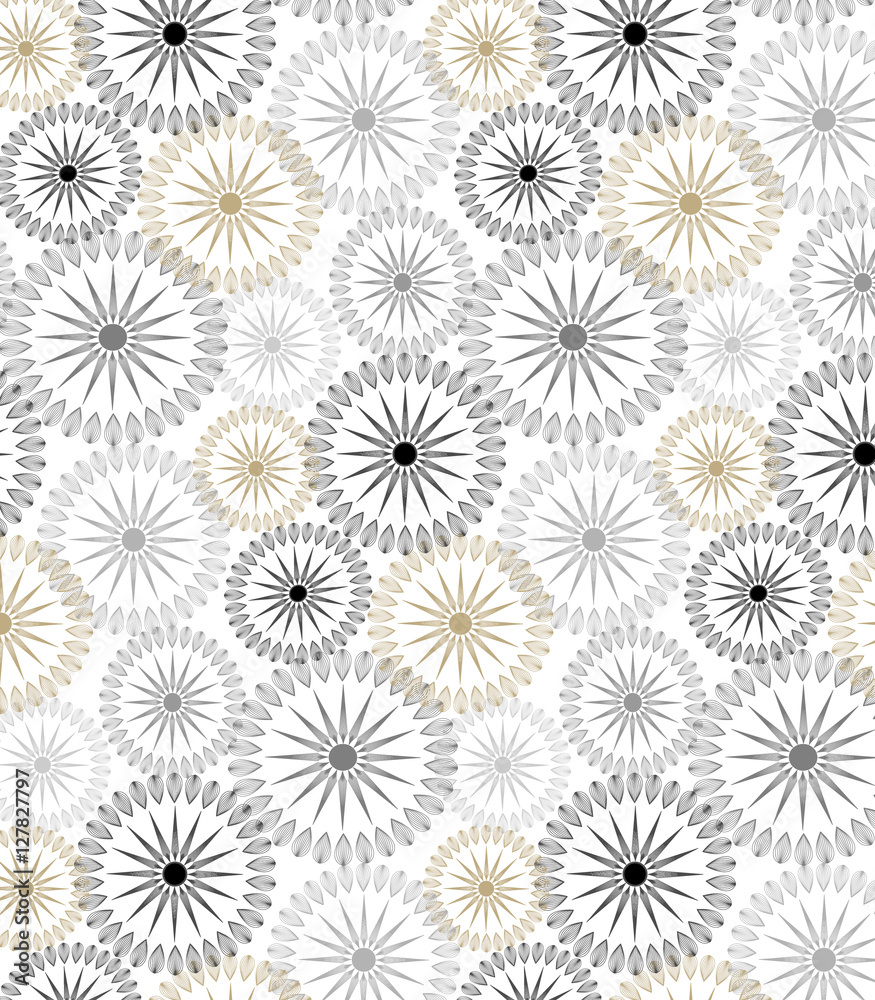 Abstract linear petal flower. Vector pattern Abstract linear petal flower. Vector pattern