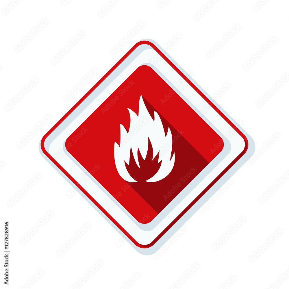 Flammable danger sign Flammable danger sign
