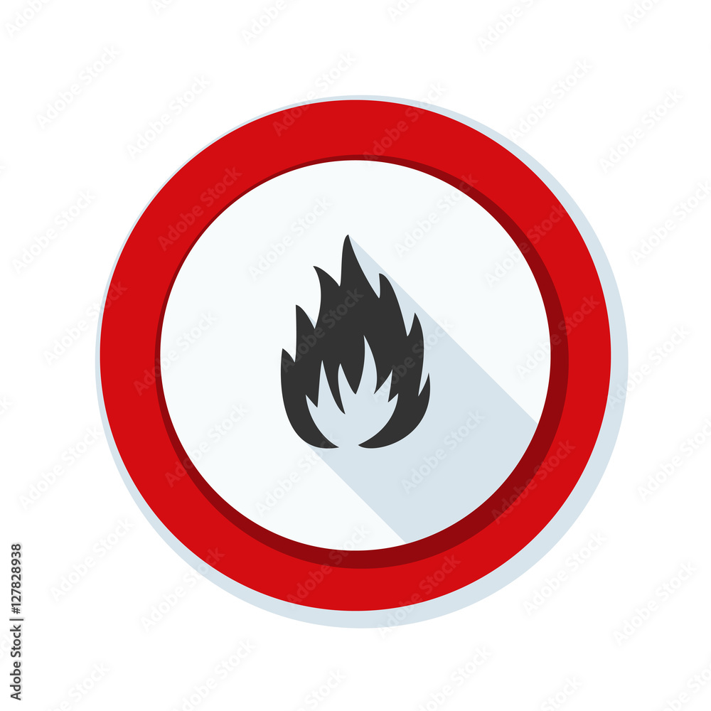 Flammable danger sign Flammable danger sign