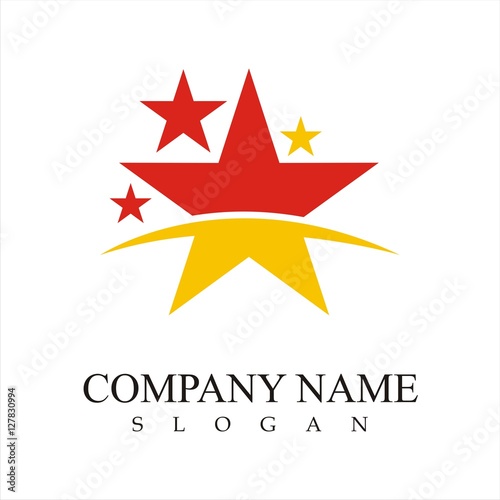 abstract star logo template