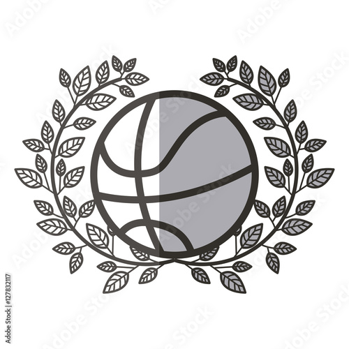 ball of basketball icon. Sport hobby competition and game theme. Vector illustration