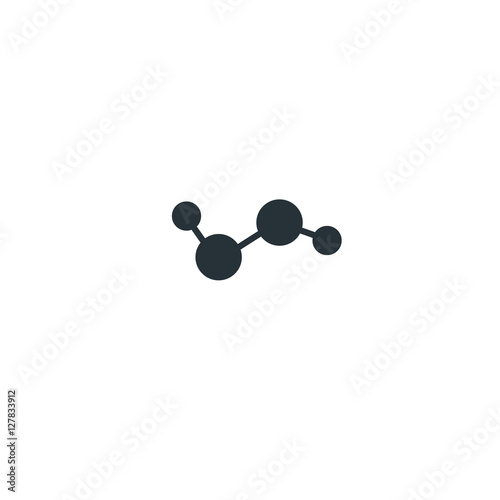 Hydrogen Molecule. Icon hydrogen, H2O2 Hydrogen Peroxide Molecule Silhouette. Vector