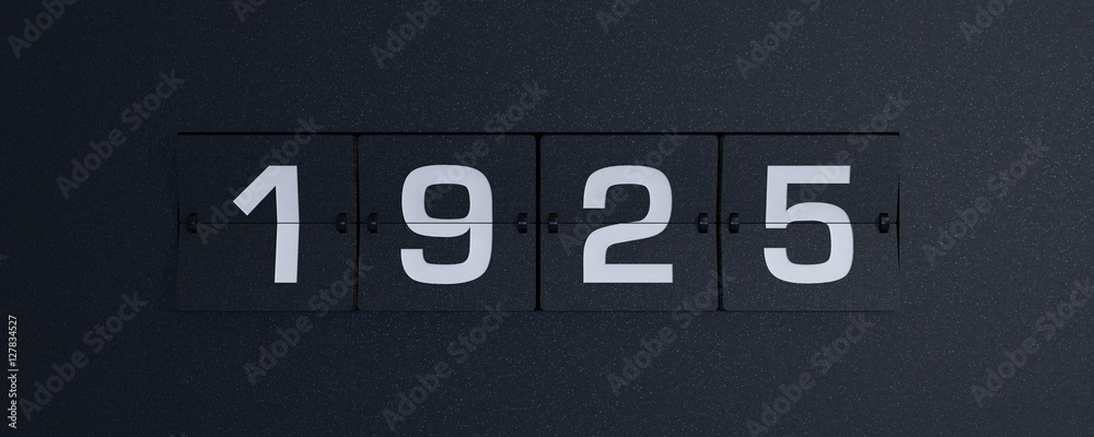3d rendering flip board year 1925 3d rendering flip board year 1925