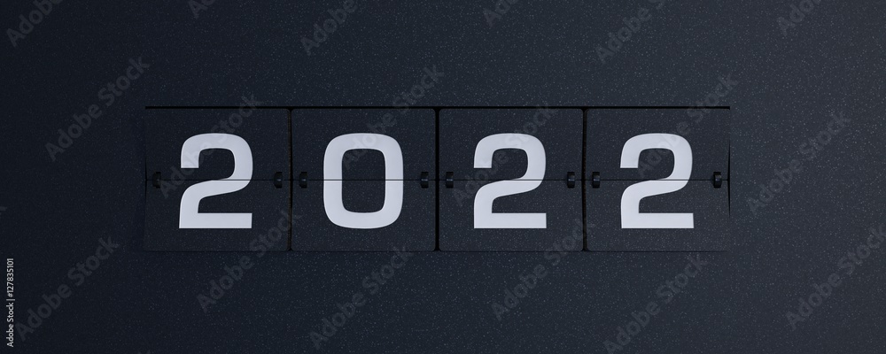 3d rendering flip board year 2022 3d rendering flip board year 2022